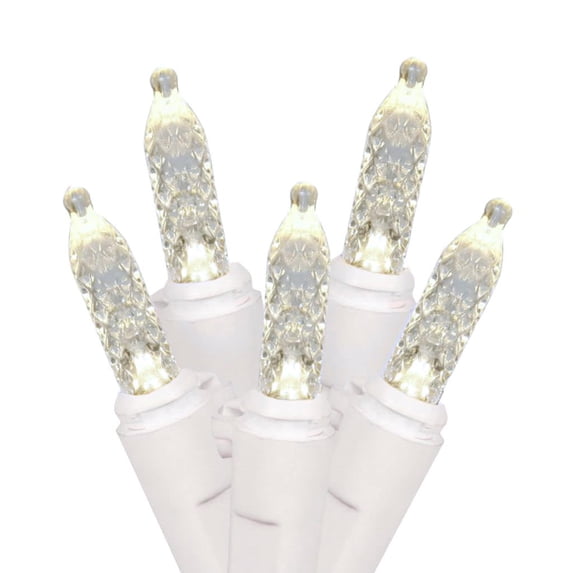 Sival 70601 - 70 Light 8' White Wire Cool White LED Icicle Light Christmas Light String Set