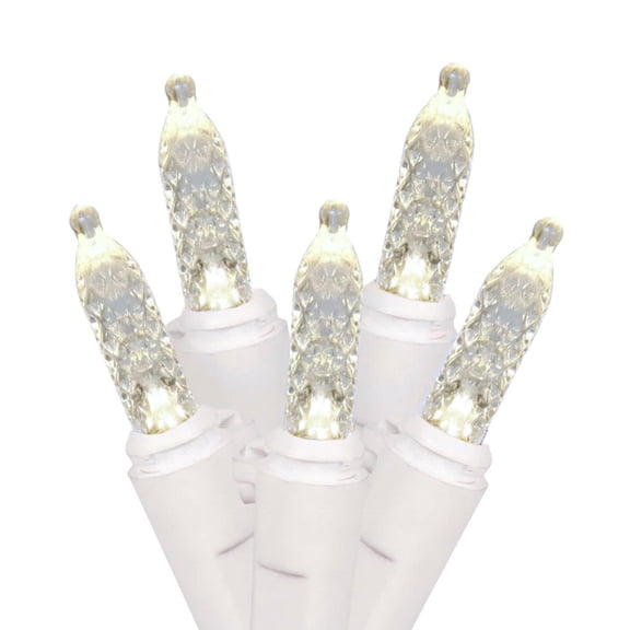 Sival 70601 - 70 Light 8' White Wire Cool White LED Icicle Light Christmas Light String Set
