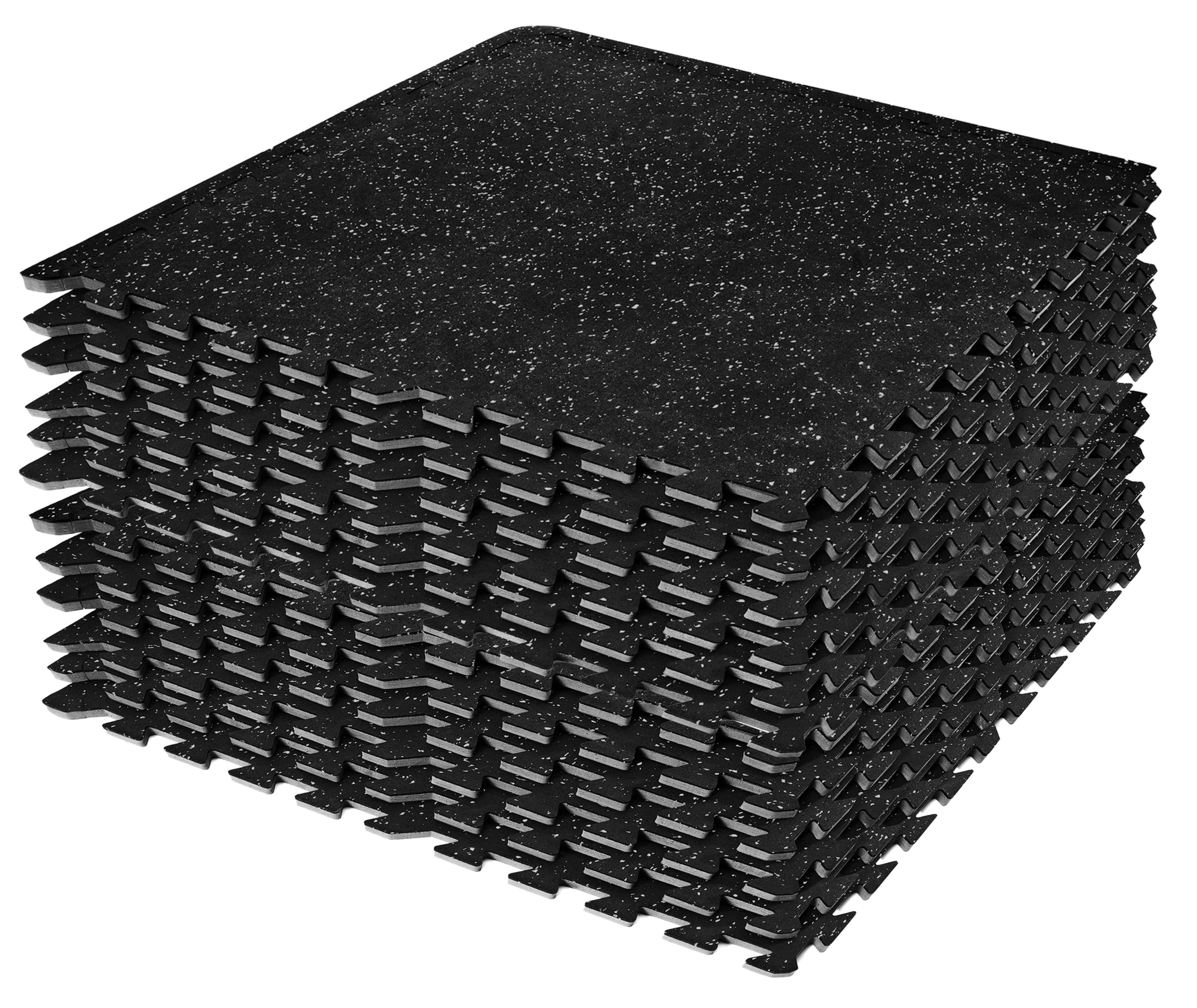 Sivan Fitness 1 2 Thick Rubber Top High Density EVA Foam Gym Flooring for Home Gym 12 Interlocking Gym Floor Mat Walmart