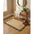 thumbnail image 1 of Sivi 2 x 3 Feet Handmade Scallop Braided Jute Rug - Natural Jute Area Rug, 1 of 14