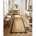 thumbnail image 1 of Sivi 2 x 4 Feet Handmade Scallop Braided Jute Rug - Natural Jute Runner Rug, 1 of 15