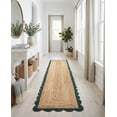 thumbnail image 1 of Sivi 3 x 16 Feet Handmade Scallop Braided Jute Rug - Natural Jute Runner Rug, 1 of 15
