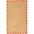 thumbnail image 1 of Sivi 5 x 8 Feet Handmade Scallop Braided Jute Rug - Natural Jute Area Rug, 1 of 12