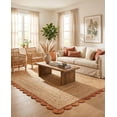 thumbnail image 1 of Sivi 8 x 10 Feet Handmade Scallop Braided Jute Rug - Natural Jute Area Rug, 1 of 13