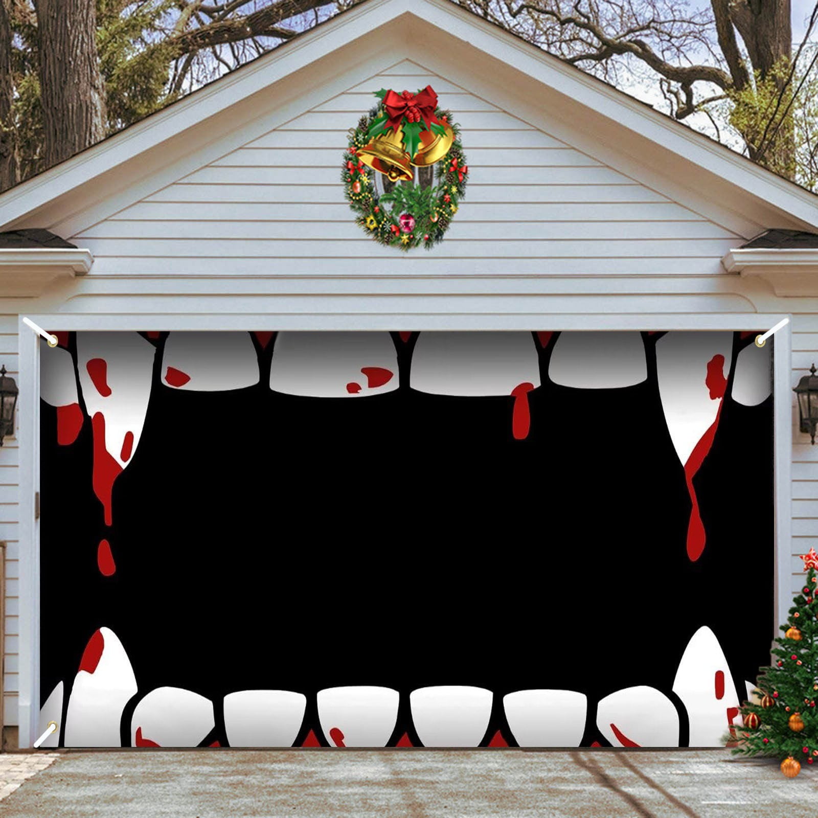 Sivinme Garage Themed Banner With Haunting Graphics For Car