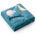 thumbnail image 1 of Sivio 100% Cotton Weighted Blanket for Kids 3 lbs 36" x 48", Soft Breathable Heavy Throw for Bed Sofa, Calming Sleep, Machine Washable, Blue Starry Sky, 1 of 8