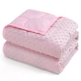 thumbnail image 1 of Sivio Weighted Blanket for Adults 15lbs Queen Size, Soft Minky Dot Heavy Blanket with Glass Beads for Bed Sofa Chair, Cooling and Warm Reversible  Bed Blanket for All Season ,60"x 80" ,Pink, 1 of 10