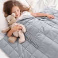 thumbnail image 1 of Sivio Kids Weighted Blanket 5lbs for Sofa Bed, Soft Breathable All-Season Heavy Blankets for Better Sleep, Machine Washable, 36" x 48" Gray, 1 of 10