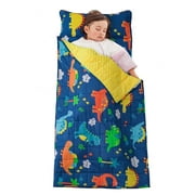 Kids sleeping bag 135X50CM Sleeping Bag Happy Nappers Children's Cartoon  Plush Pillow Convertible Children's Sleeping Bag D 
