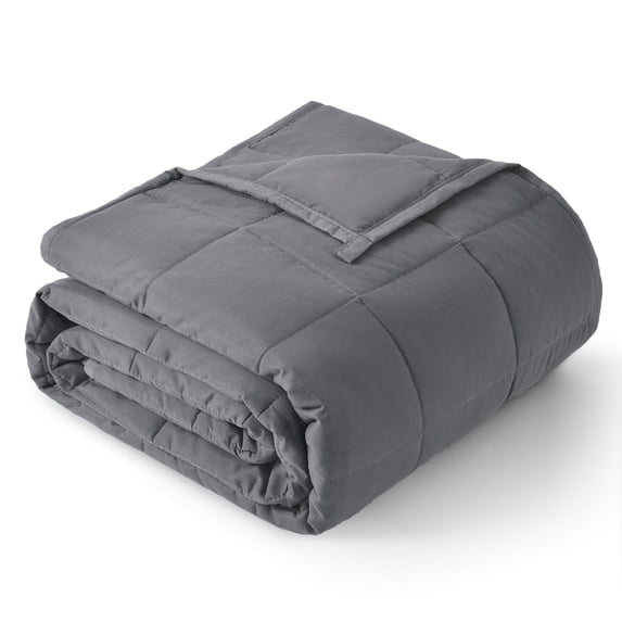 Sivio Weighted Blanket for Adults 48"x72" 15 lbs, Soft Breathable Heavy Bed Blankets for All Season Use, Suitable for Beds, Couch and Chair, Supports Deep Sleep, Dark Gray