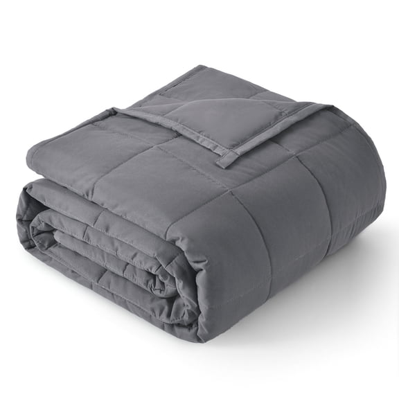 Sivio Weighted Blanket for Adults Twin Size, Breathable Heavy Blankets with Glass Beads, Supports Deep Sleep, Suitable for Beds, Couch and Chair, 48"x72" 15 lbs, Dark Gray
