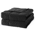 thumbnail image 1 of Sivio Weighted Blanket for Adults Queen Size, Minky Heavy Blanket with Glass Beads for Bed Sofa Chair, Soft Reversible for All Season, Machine Washable, 60"x80" 15lbs, Black, 1 of 9
