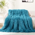 thumbnail image 1 of Sivio Weighted Blanket for Adults Twin Size 15 lbs, Cozy Long Faux Fur and Sherpa Heavy Blanket for Couch Sofa Bed, Restful Sleep, 48" x 72" Green, 1 of 13