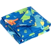 Sivio Kids Weighted Blanket, 3lbs 100% Natural Cotton Heavy Blanket for Kids and Toddler, 36 x 48 inches, Blue Dinosaur