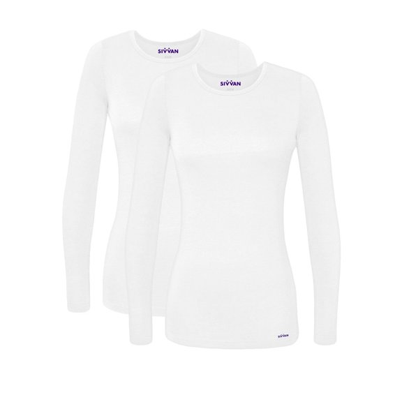 Sivvan 2 Pack Women's Comfort Long Sleeve Multi Color T-Shirt / Underscrub Tee