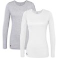 thumbnail image 1 of Sivvan 2 Pack Womens Comfort Long Sleeve Multi Color T-Shirt/Underscrub Tee - S85002M - MR/WT - XXS, 1 of 5