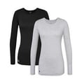 thumbnail image 1 of Sivvan 2 Pack Womens Comfort Long Sleeve T-Shirt/Underscrub Tee - S85002M - BK/MR - L, 1 of 5