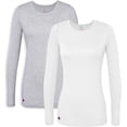 thumbnail image 1 of Sivvan 2 Pack Womens Comfort Long Sleeve T-Shirt/Underscrub Tee - S85002M - MR/WT - XL, 1 of 5