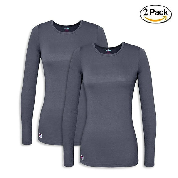 Sivvan 2 Pack Womens Comfort Long Sleeve T-Shirt / Underscrub Tee