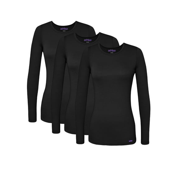 Sivvan 3 Pack Women's Comfort Long Sleeve Multi Color T-Shirt / Underscrub Tee