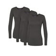 thumbnail image 1 of Sivvan 3 Pack Women's Comfort Long Sleeve T-Shirt / Underscrub Tee, 1 of 7