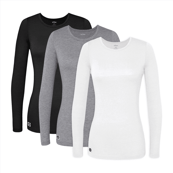 Sivvan 3 Pack Women's Comfort Long Sleeve T-Shirt / Underscrub Tee