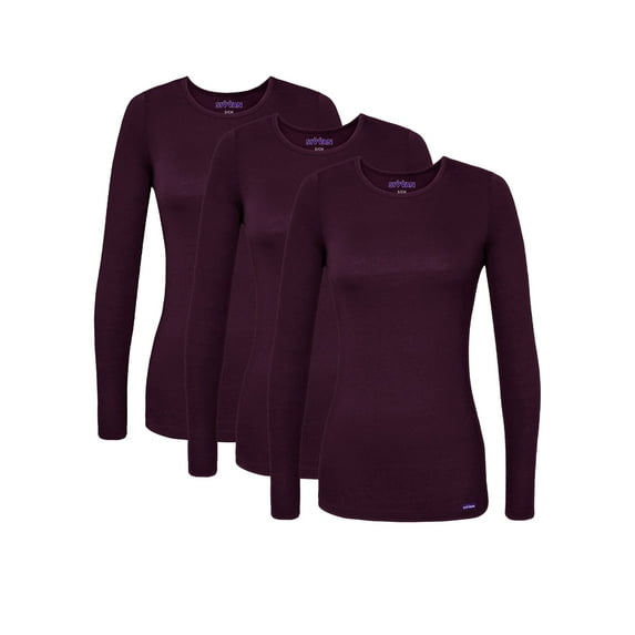 Sivvan 3 Pack Women's Comfort Long Sleeve T-Shirt / Underscrub Tee
