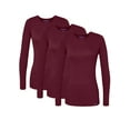 thumbnail image 1 of Sivvan 3 Pack Women's Comfort Long Sleeve T-Shirt / Underscrub Tee, 1 of 7