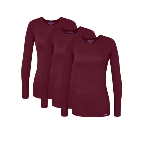 Sivvan 3 Pack Women's Comfort Long Sleeve T-Shirt / Underscrub Tee