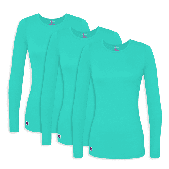 Sivvan 3 Pack Women's Comfort Long Sleeve T-Shirt / Underscrub Tee