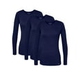 thumbnail image 1 of Sivvan 3 Pack Women's Comfort Long Sleeve T-Shirt / Underscrub Tee, 1 of 7