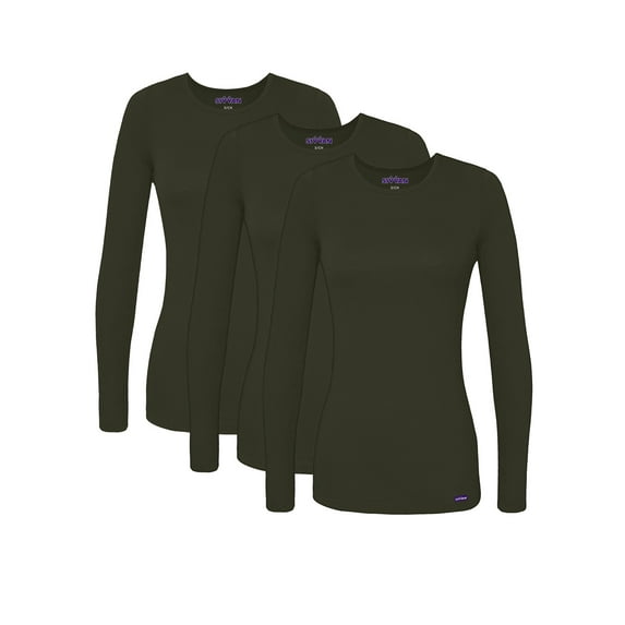 Sivvan 3 Pack Women's Comfort Long Sleeve T-Shirt / Underscrub Tee