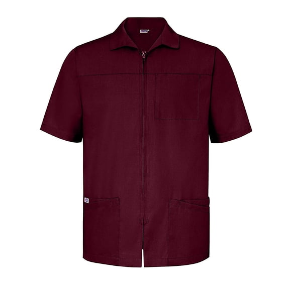 Sivvan Men's Jacket - Short Sleeves Front-Zippered - S8308 - BRG - XL Burgundy
