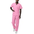 thumbnail image 1 of Sivvan Unisex Classic Scrub Set V-neck Top / Drawstring Pants Available in 12 Solid Colors, 1 of 7