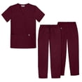 thumbnail image 1 of Sivvan Unisex Classic Scrub Set V-neck Top / Drawstring Pants Available in 12 Solid Colors, 1 of 3