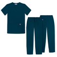 thumbnail image 1 of Sivvan Unisex Classic Scrub Set V-neck Top / Drawstring Pants Available in 12 Solid Colors, 1 of 3