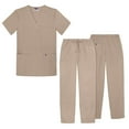 thumbnail image 1 of Sivvan Unisex Classic Scrub Set V-neck Top / Drawstring Pants Available in 12 Solid Colors, 1 of 3