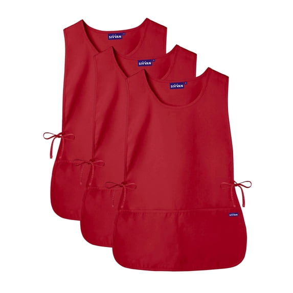 SIVVAN Unisex Apron - Cobbler Apron 3-Pack - S87003 - Red - R