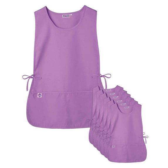Sivvan Unisex Cobbler Apron 6 Pack - Adjustable Waist Ties, 2 Deep front pockets - S87006 - LAV - R