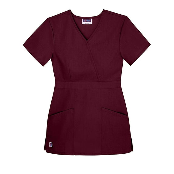 Sivvan Women's Scrubs Mock Wrap Top Available in 12 Colors