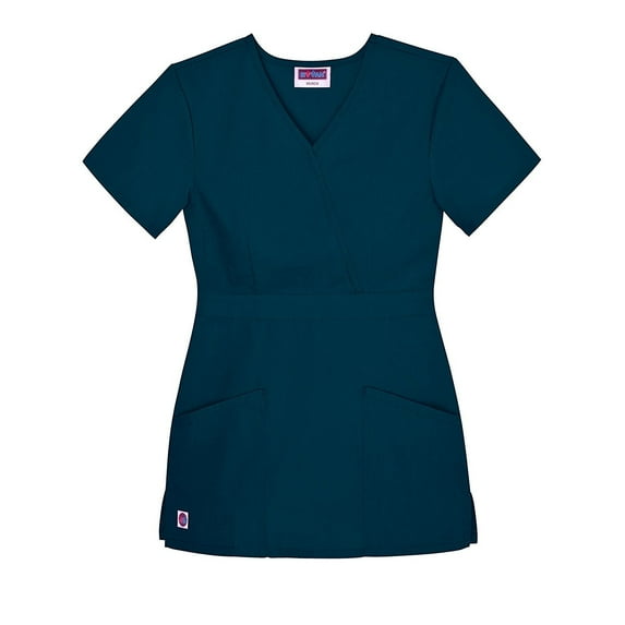 Sivvan Women's Scrubs Mock Wrap Top Available in 12 Colors