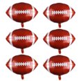 thumbnail image 1 of Six 18-inch football shaped football baseball balloons Football party balloons Football sports themed aluminum foil balloons - Style 4, 1 of 5