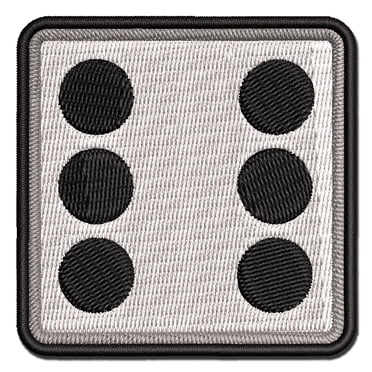 6 PCS Pink Dice Fire Iron On Patches - Embroidered Heart Patches For Jeans & Jackets