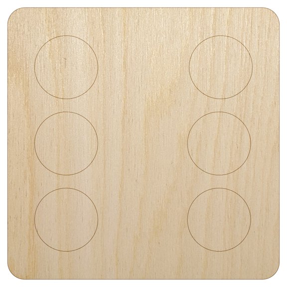Six 6 Dice Die Wood Shape Unfinished Piece Cutout Craft DIY Projects - 4.70 Inch Size - 1/8 Inch Thick