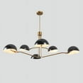 thumbnail image 1 of Six-Arm Brass Sputnik Chandelier Light Fixture Mid Century Brass Chandelier, 1 of 6