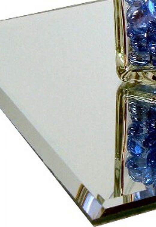 Six Beveled Edge 8 inches Square Glass Centerpiece Table Mirrors, Bulk