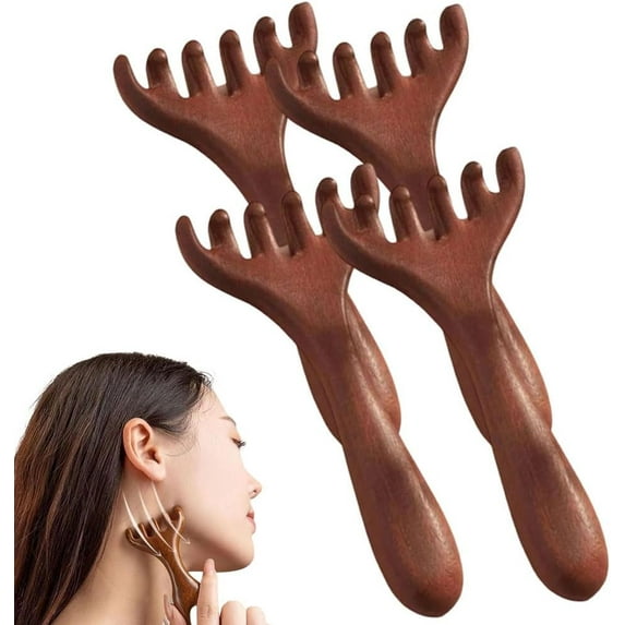 Six-Claw Fishtail Massage Comb, 2025 New Manual Scalp Massager Therapy Comb Massager Tool for Scalp Eye Facial Neck Shoulder, Gua Sha Comb Gift for Women Men