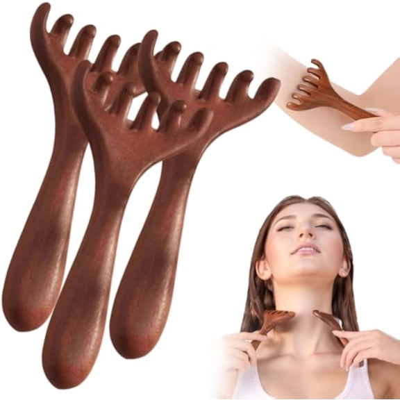 Six-Claw Fishtail Massage Comb Manual Scalp Massager,Six Touch Therapy Comb Massager Tool for Scalp Eye Facial Neck Shoulder, Gua Sha Comb for Men Women