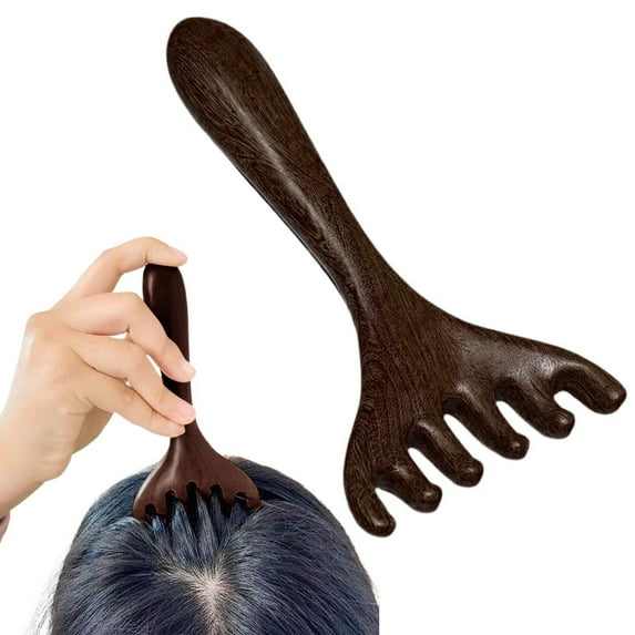 Six-Claw Meridian Massage Combs,Saludea Meridian Comb,Wooden Head Meridian Pressure Brush,6-Head Massage Comb - Scalp,Neck & Shoulder Relaxation Brush For Stress Relief & Blood Circulation