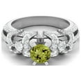 thumbnail image 1 of Six Claw Set 2.04 Ctw Round Peridot 925 Sterling Silver Solitaire Mother's Day Gift Ring, 1 of 3